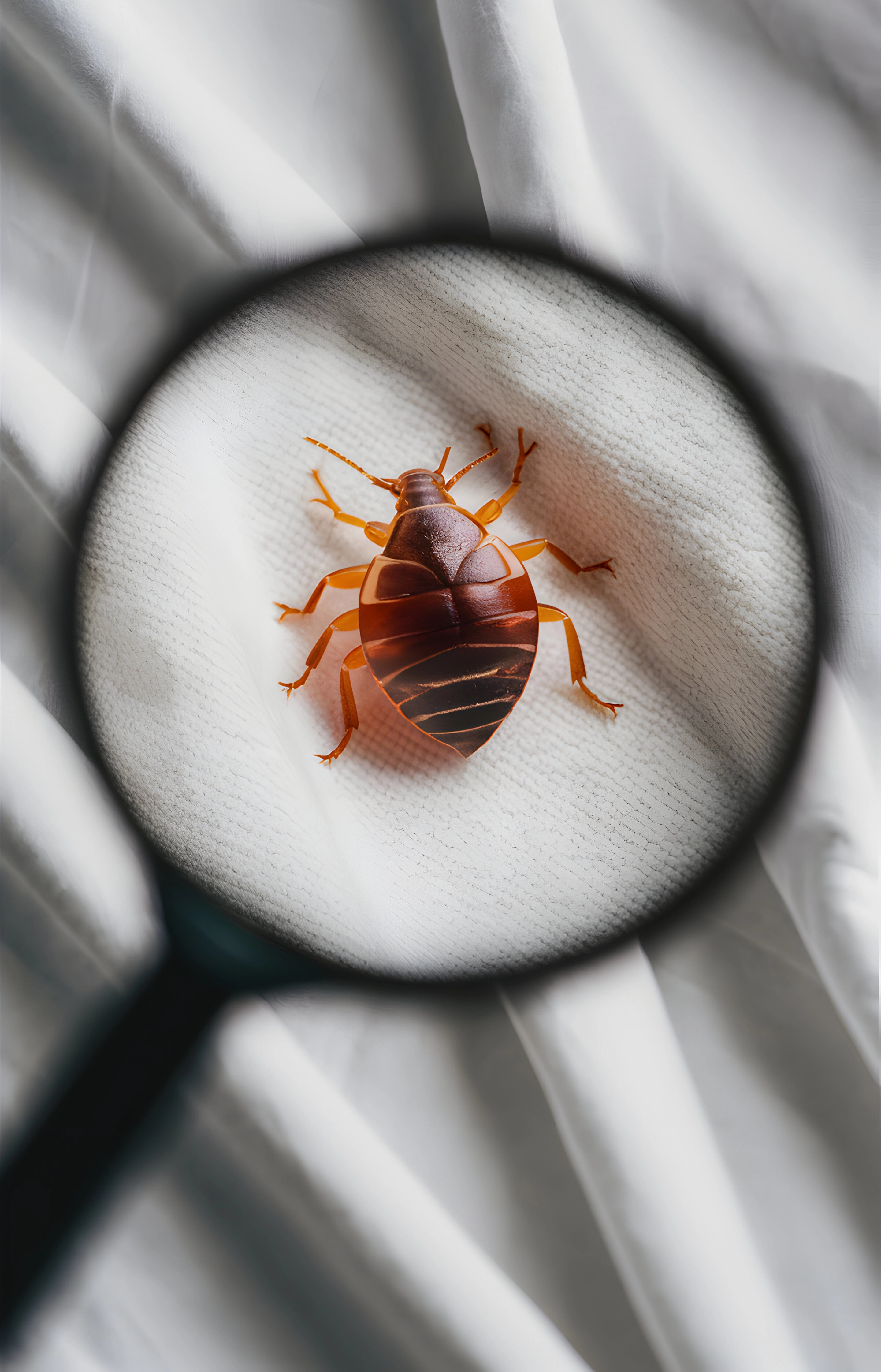 loupe sur une punaise de lit